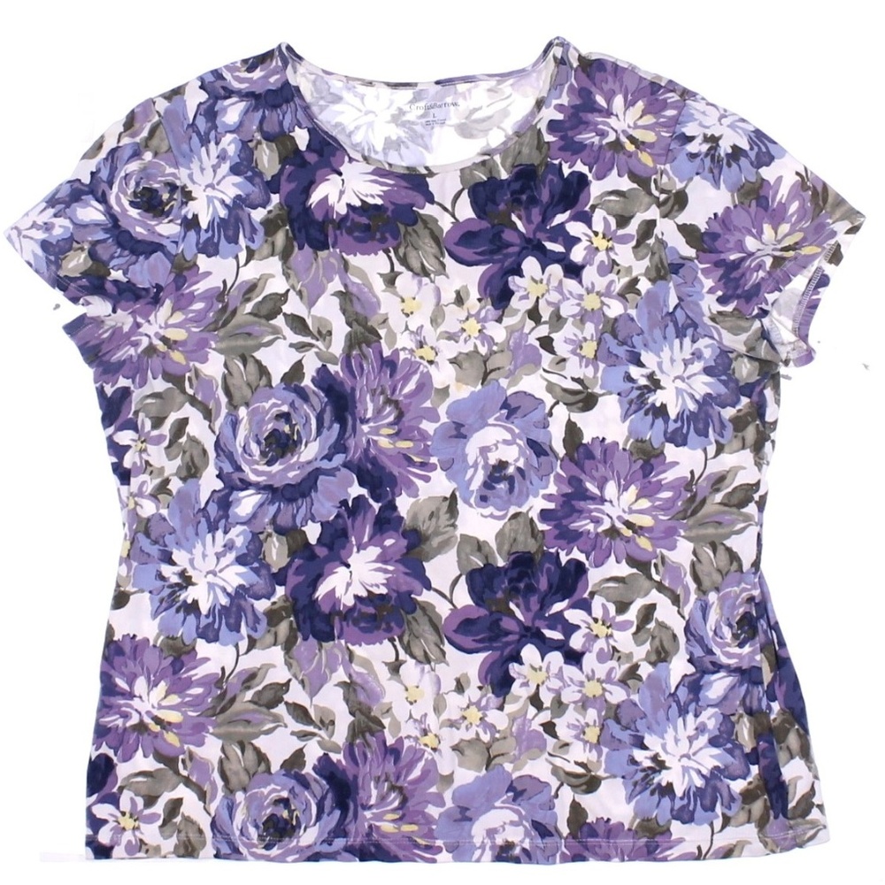 Croft&Barrow Blouse Top Womens Sz L purple